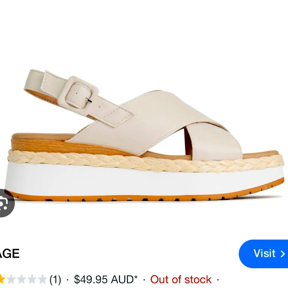 Los Cabos Page sandal in beige. NIB!